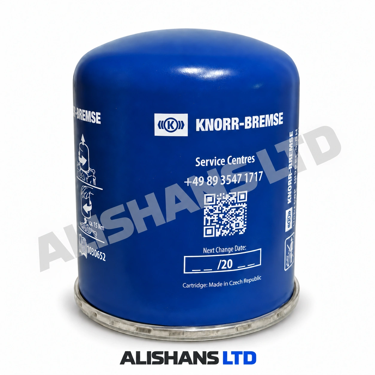 Knorr-Bremse II40100F mavi hava kurutucu filtre kartuşu, ALISHANS LTD filigranlı